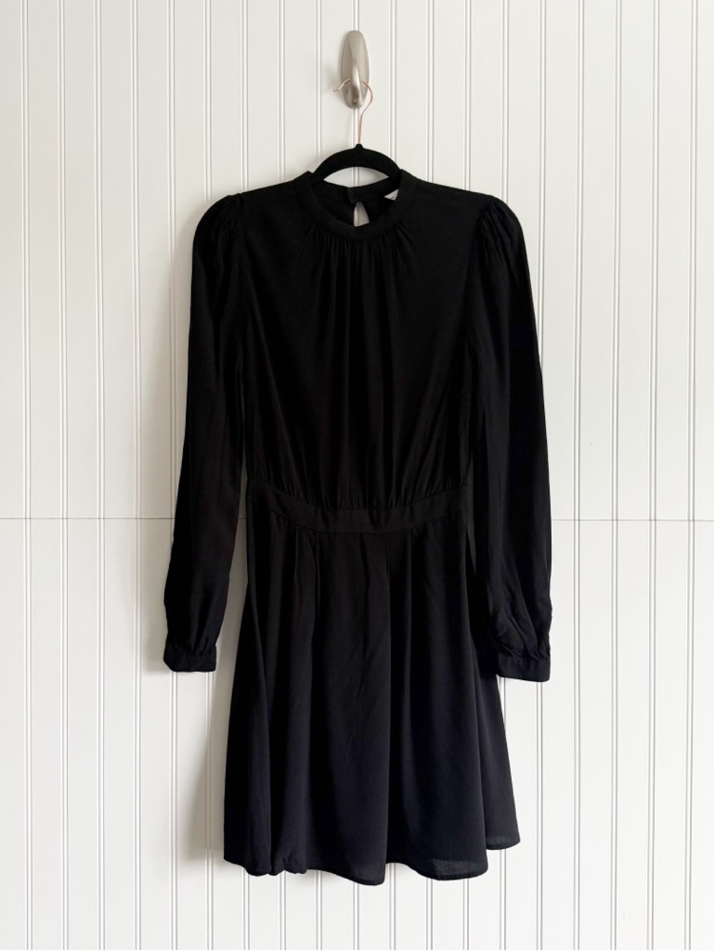 & Other Stories Womens 4 Black Long Sleeve Mini Dress